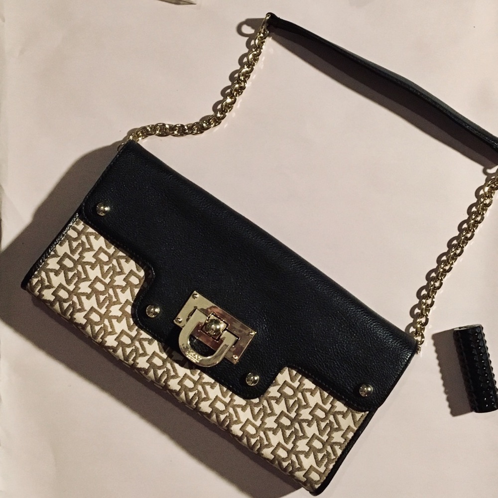 Leather detailed dkny